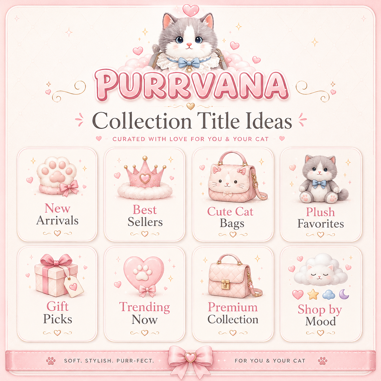 Purrvana collection title ideas