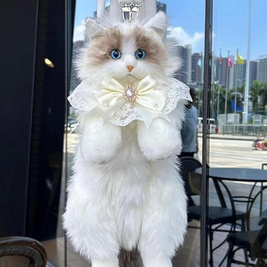 Cute Cat Plush Backpack Purse